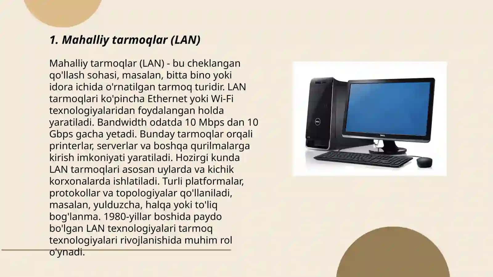 Mahalliy va global kampyuter tarmoqlari 3
