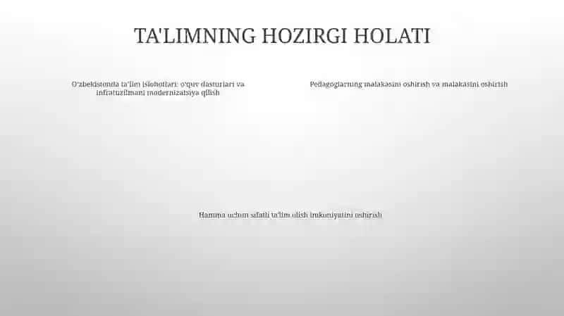 O'zbekiston Respublikasida Ta'lim Sohasida Amalga Oshirilayotgan Islohotlar 3