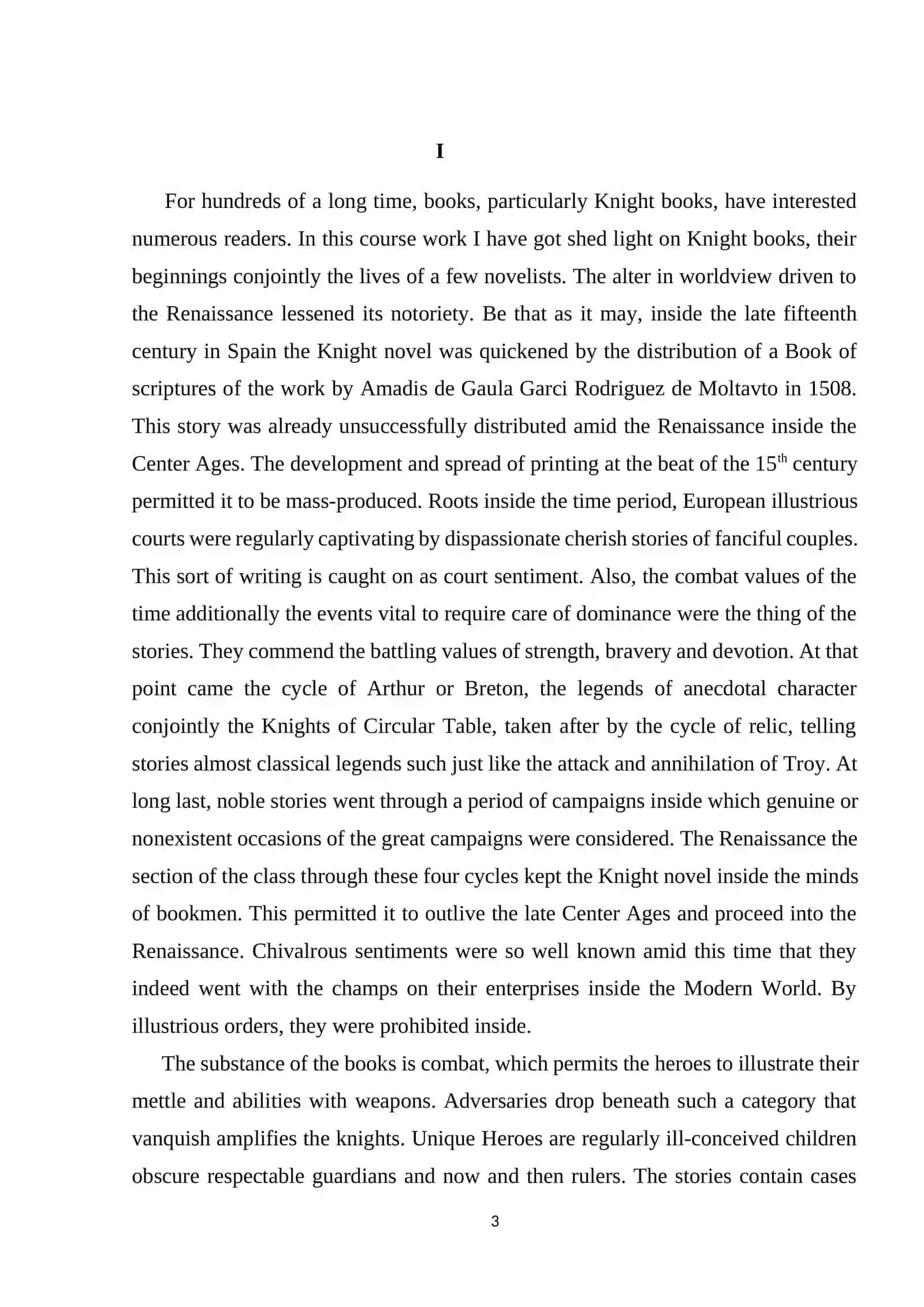 Knight novels in English literature 3