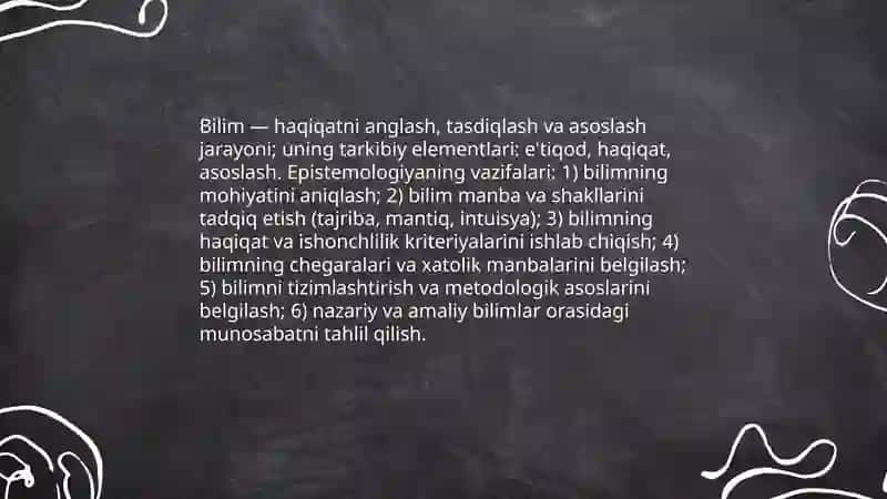Bilish nazariyasi: asosiy yo'nalishlari va muammolari 3