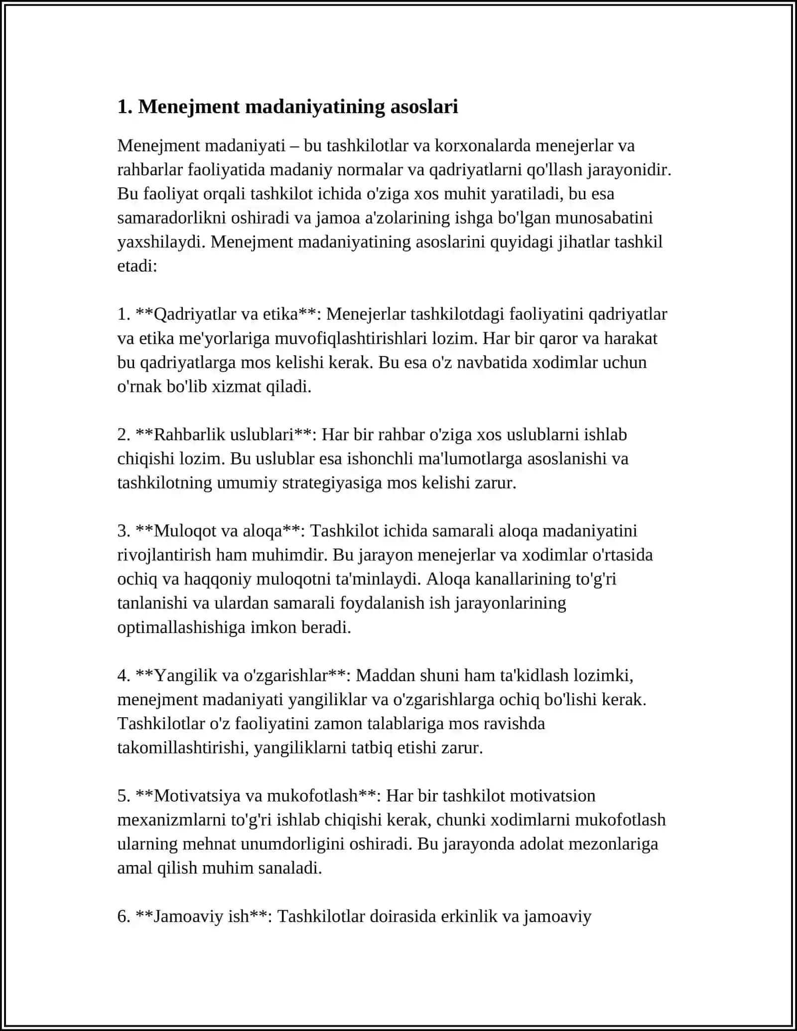 BO'LAJAK MENEJERLARDA BOSHQARISH MADANIYATINI SHAKLLANTIRISH 3