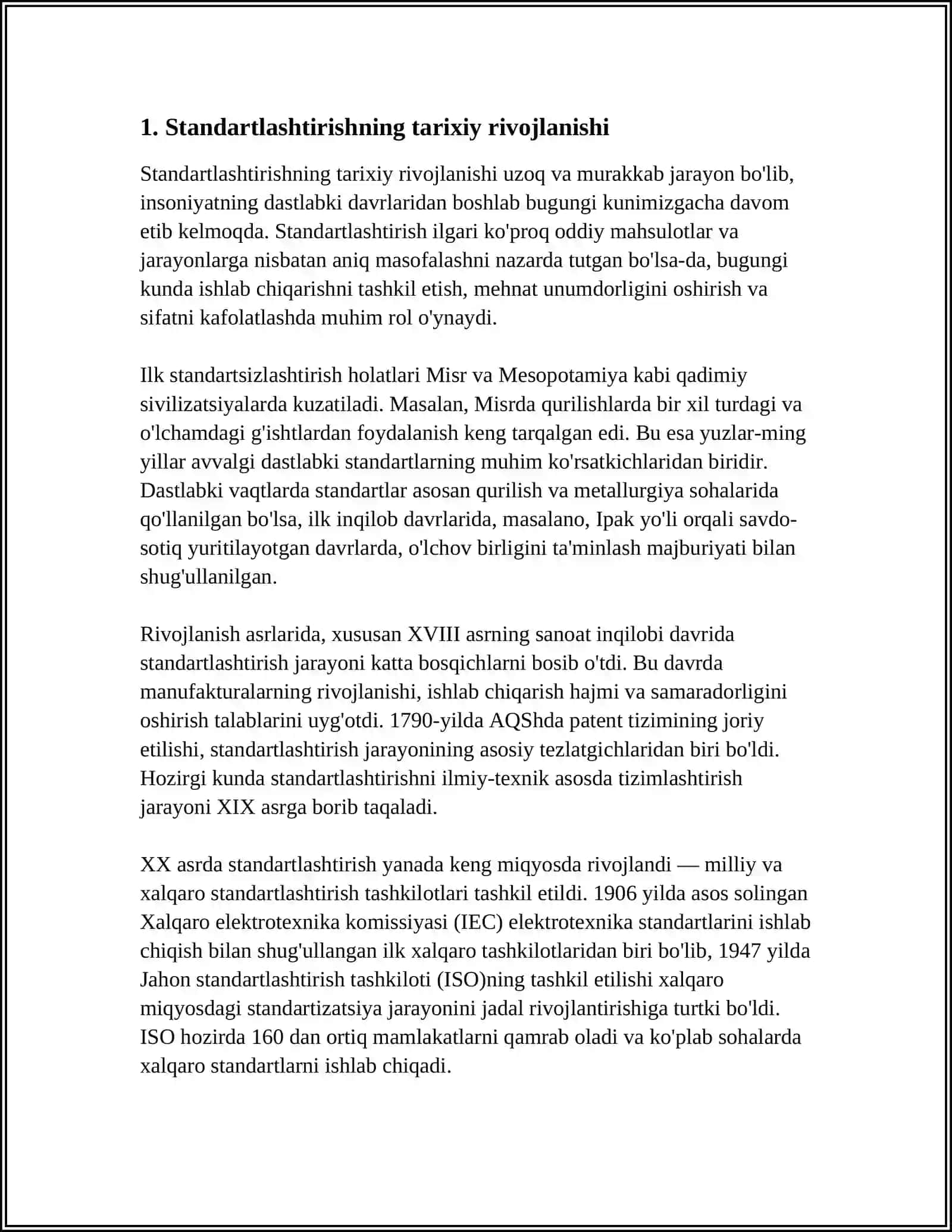 О‘ZBEKISTON RESPUBLIKASIDA "STANDARTLASHTIRISH XIZMATI" 3
