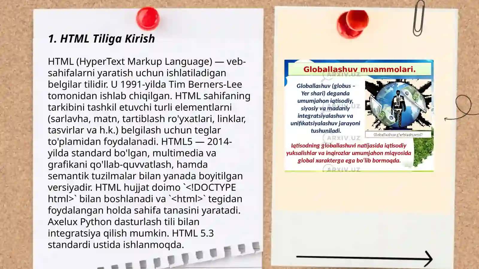 HTML Tiliga Kirish 3
