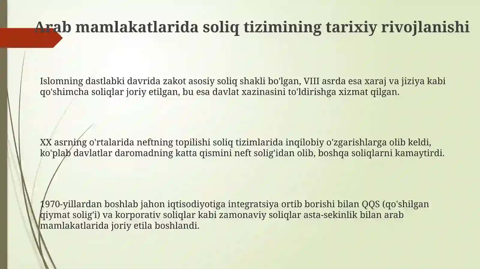 Arab davlatlarida soliq tizimi 3