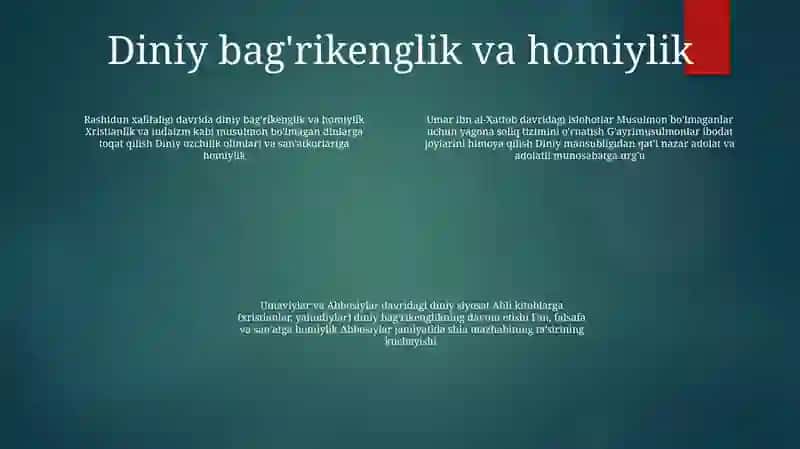 Roshid Xalfalar Hukmronligi Davridagi Islohotlarning Mohiyati 3