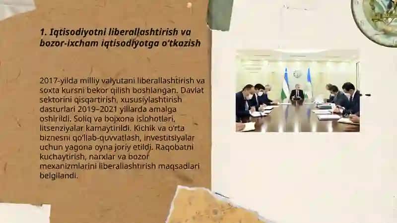 Iqtisodiyotni Liberallashtirish va Bozor-Ixcham Iqtisodiyotga O‘tkazish 3