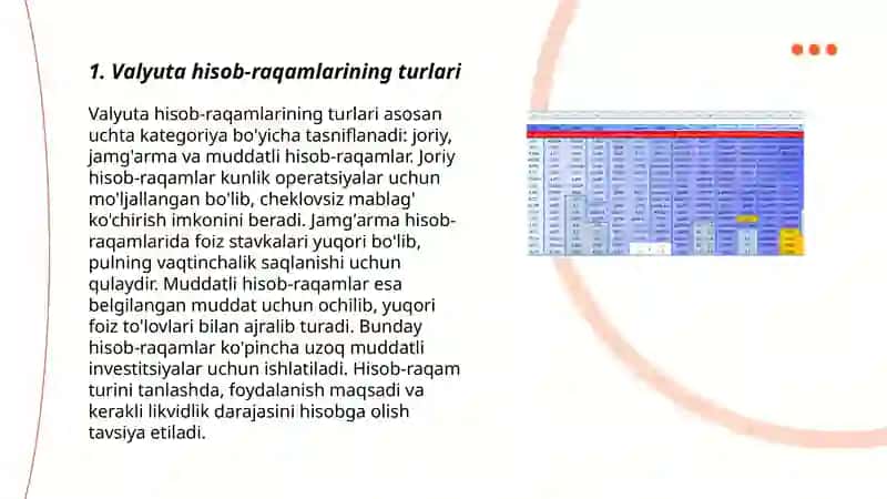 Valyuta hisob-raqamlarining turlari 3