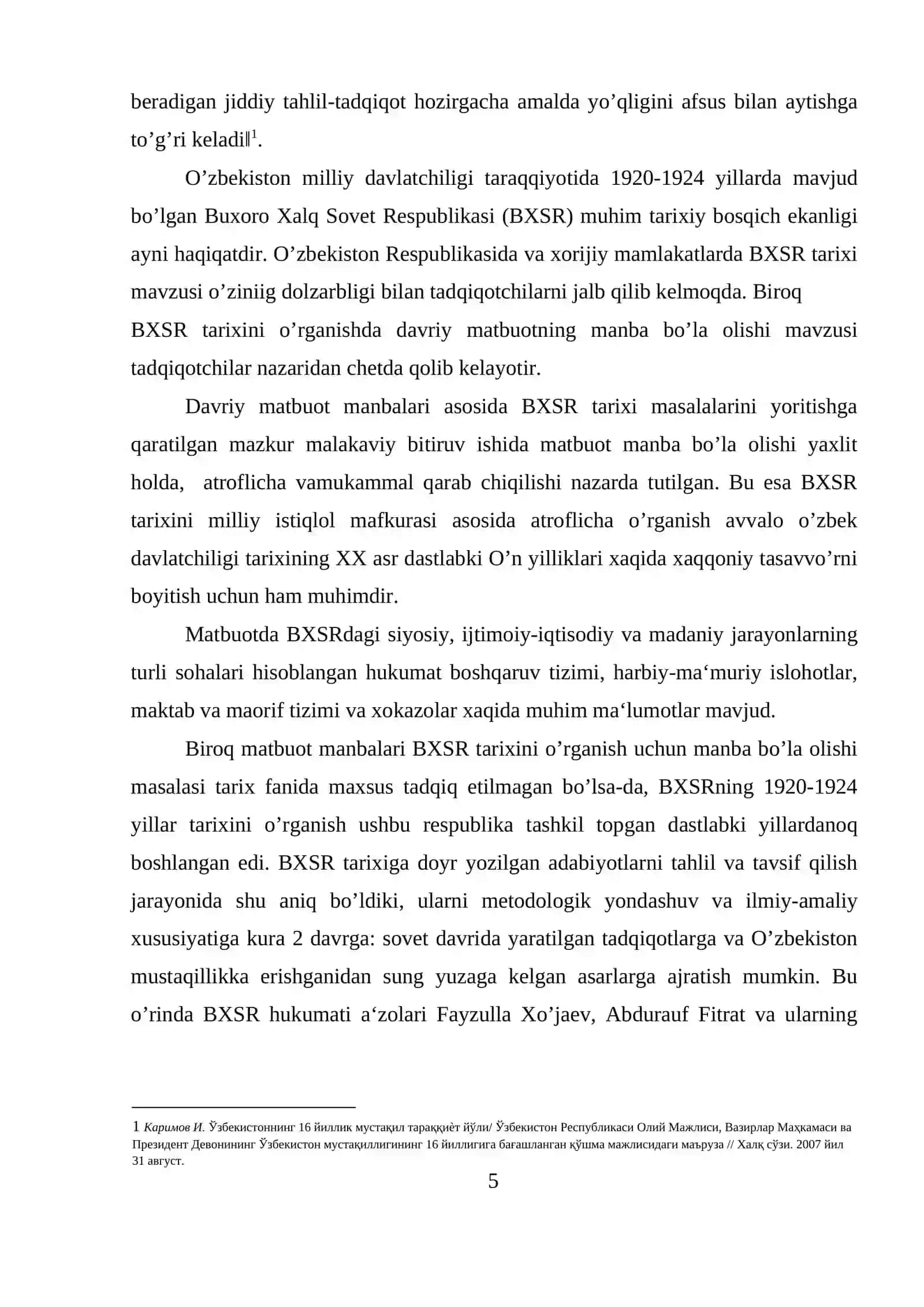 BUXORO XALQ SOVET RESPUBLIKASINING (BXSR)TASHKIL TOPISHI VA RIVOJI 3