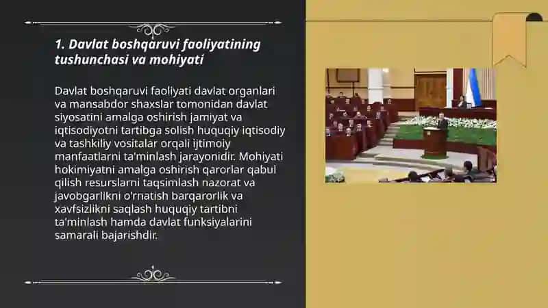 Davlat boshqaruvi faoliyatining shakllari tushunchasi va turlari 3