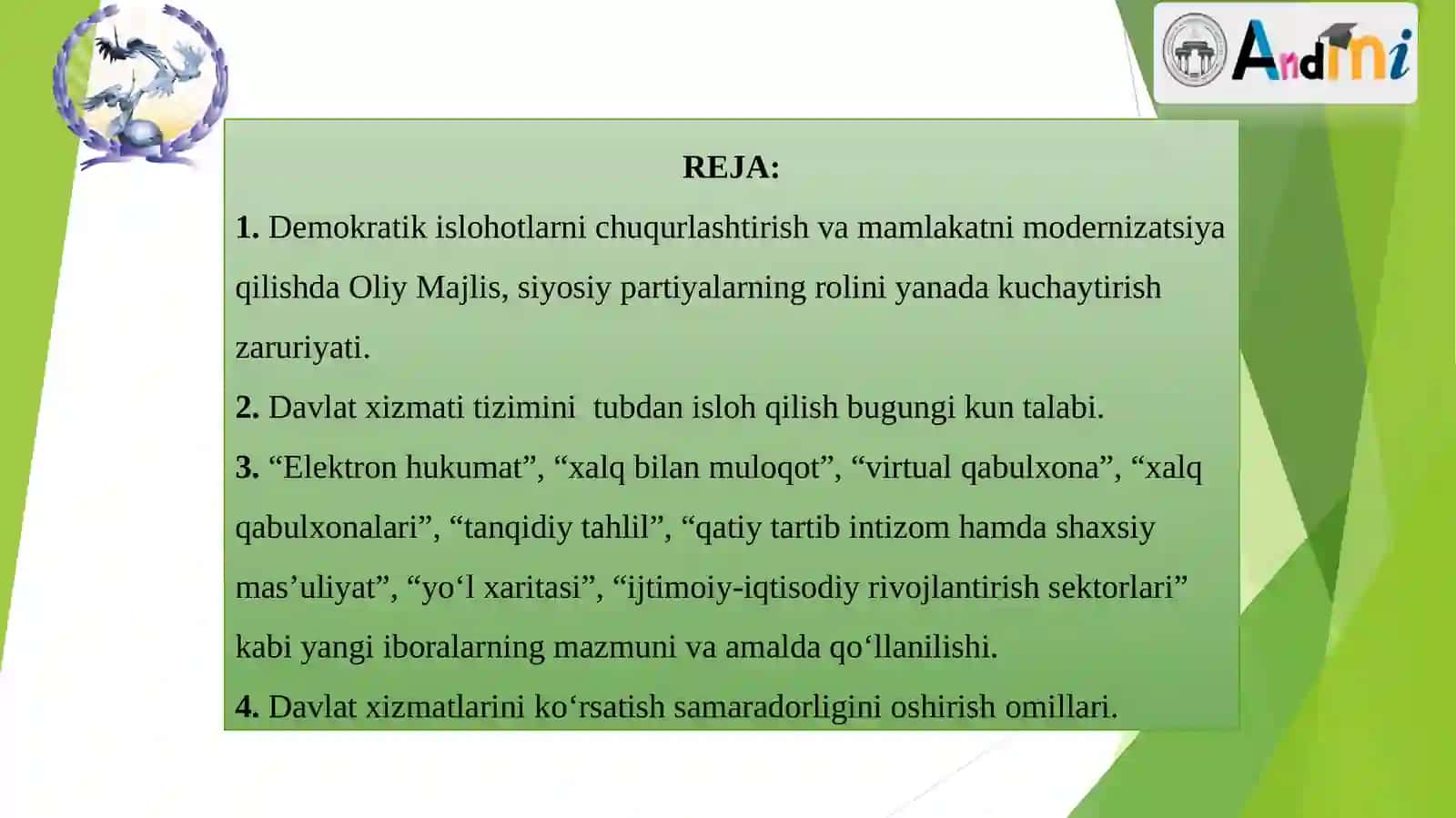 DAVLAT VA JAMIYATQURILISHI TIZIMINI TAKOMILLASHTIRISH 3