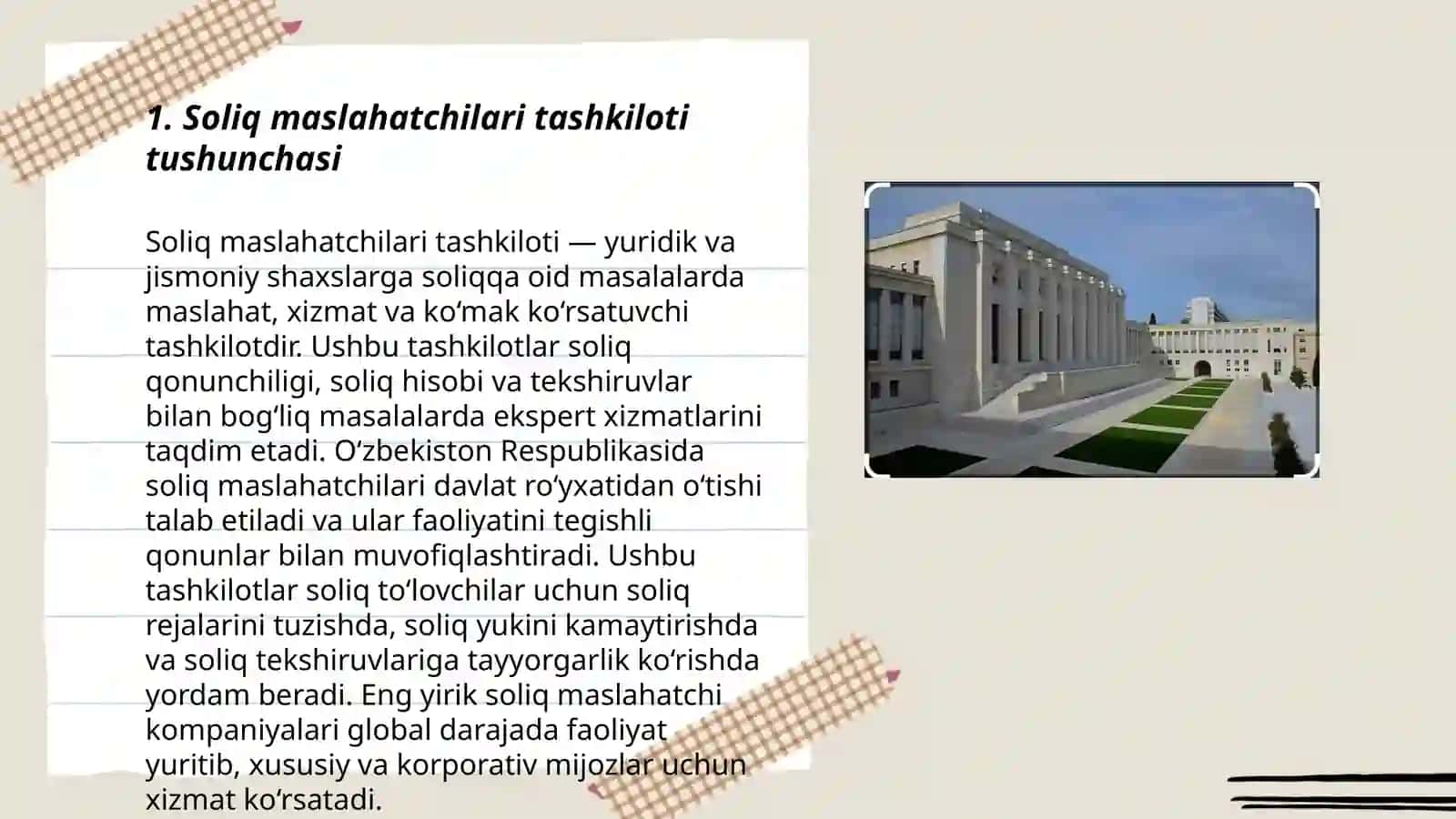 Soliq maslahatchilari tashkiloti tushunchasi 3