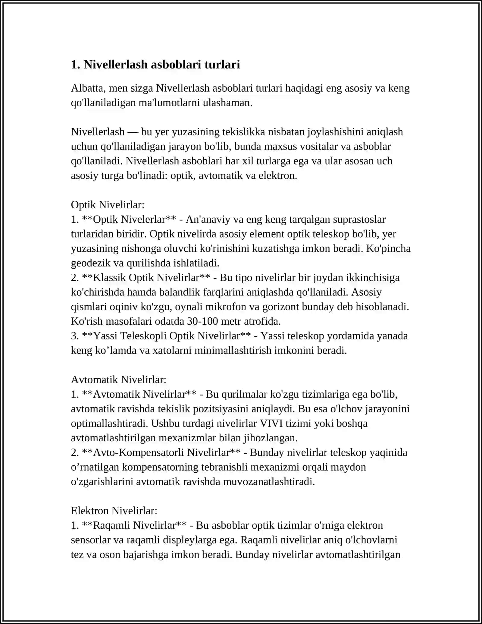 Nivellerlash asboblari turlari 3