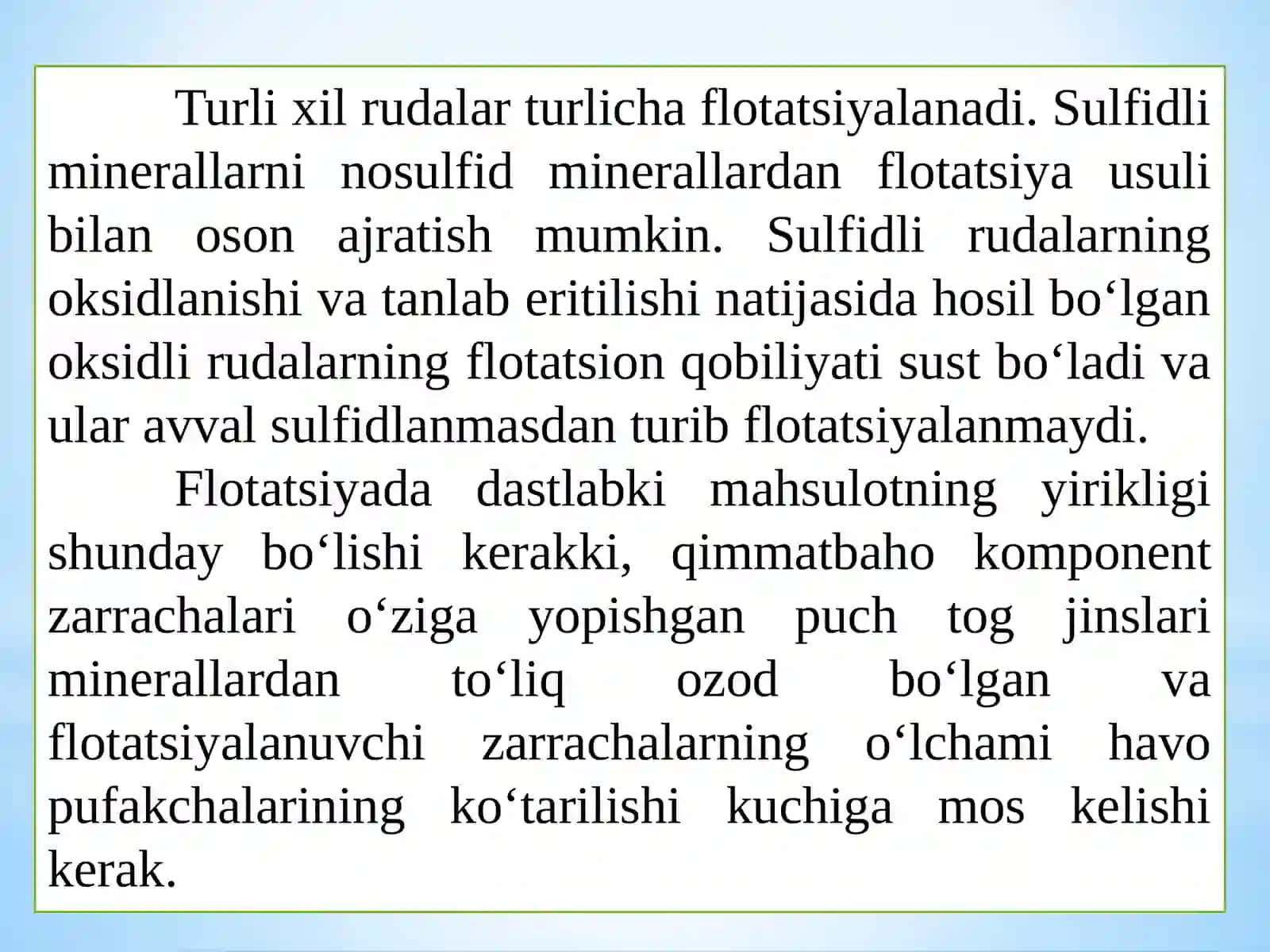 FLОTАTSIYA UCHUN DАSTGОHLАRNI TАNLАSH 3
