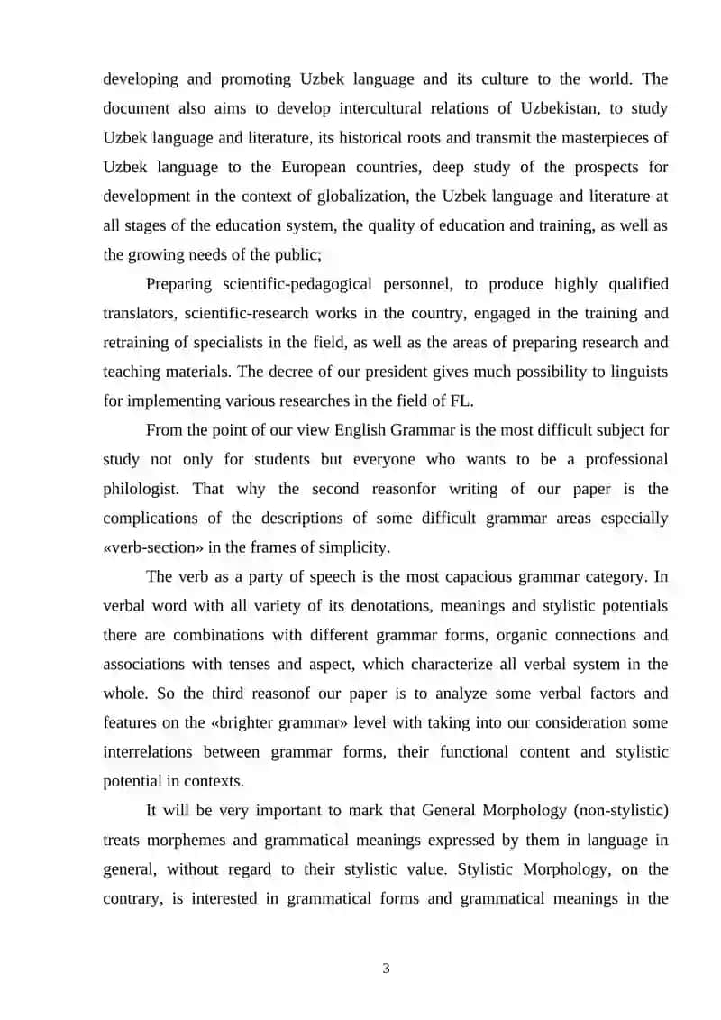 VERBAL INFLECTION AND CLAUSE CHANGE 3