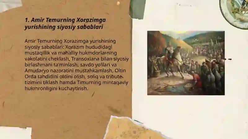 Amir Temurning Xorazimga yurishi 3