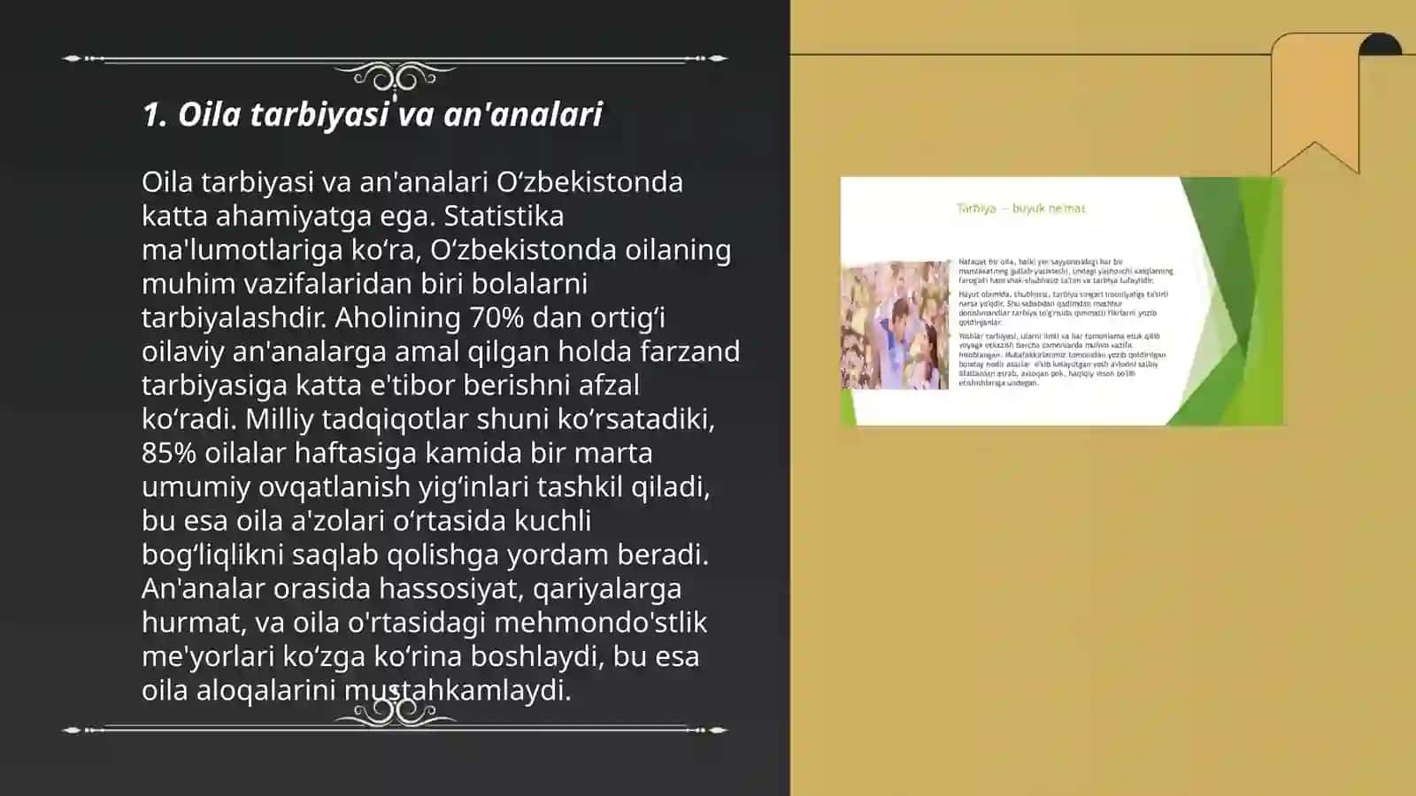 Ózbekona tarbiyaning mazmuni 3