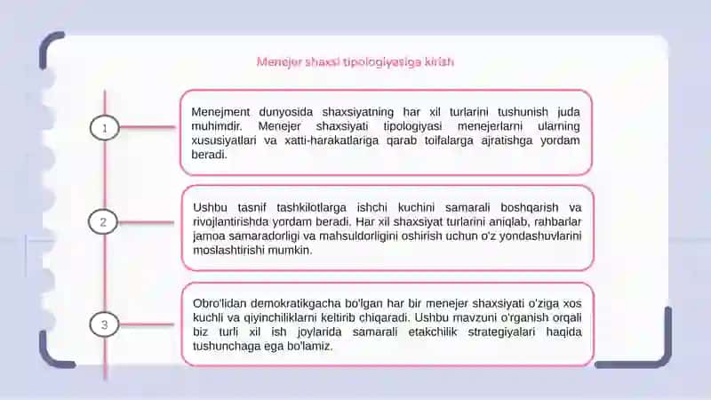 Menejer shaxsi tipologiyasi 3