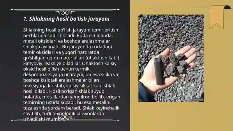 Shlakning hosil bo'lishi va chiqarish jarayoni 3