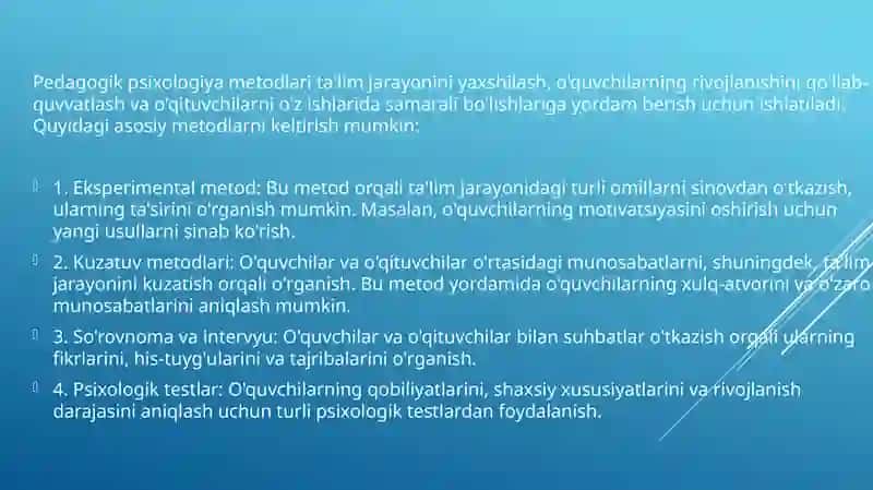 Pedagogik psixologiya metodlari 3
