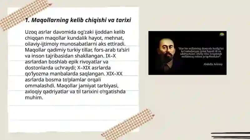 O‘zbek xalq maqollari. Til – millatning ko‘zgusi 3