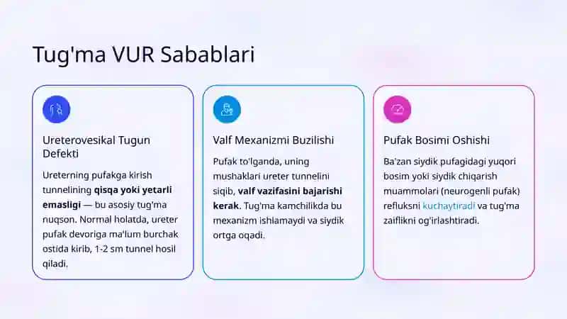 Tug'ma Vesikoureteral Refluks (VUR): Sabablari va Klinik Ko'rinishlari 3