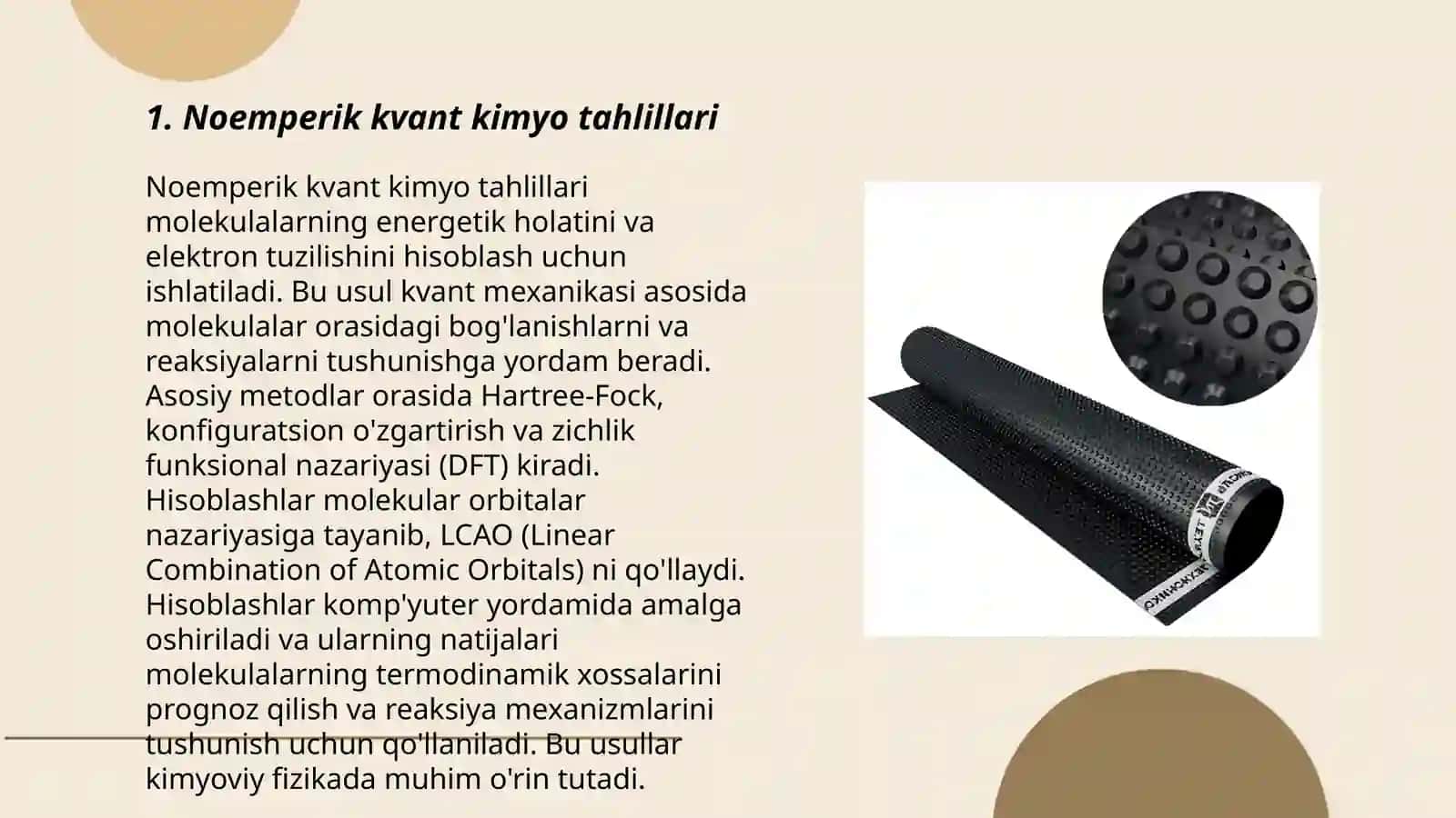 Noemperik kvant kimyo tahlillari 3