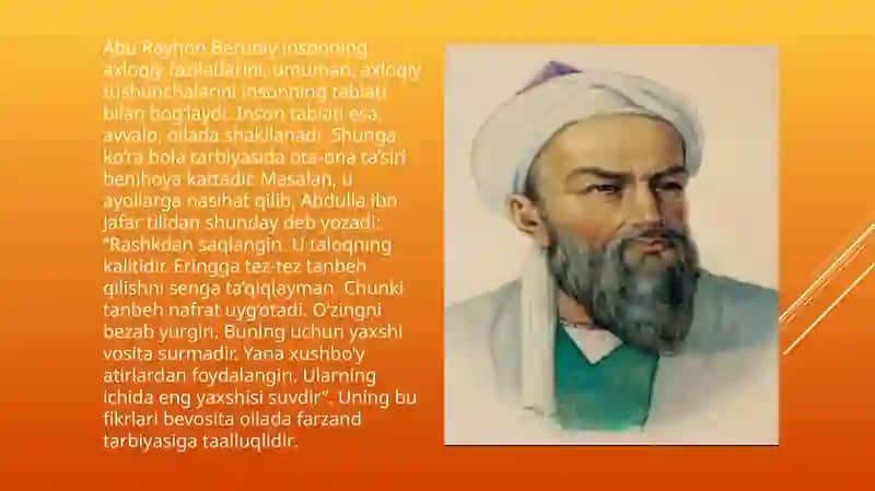 ABU RAYHON BERUNIY,ABU ALI IBN SINO VA ABU NASR FAROBIYNING ASARLARIDA OILA VA OILADA BOLA TARBIYASIGA OID FIKRLARNING RIVOJLANISHI. 3