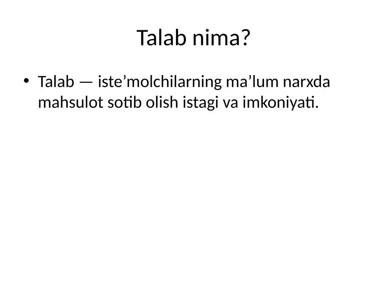 Mikroiqtisodiyot fanidan prezentatsiya 3