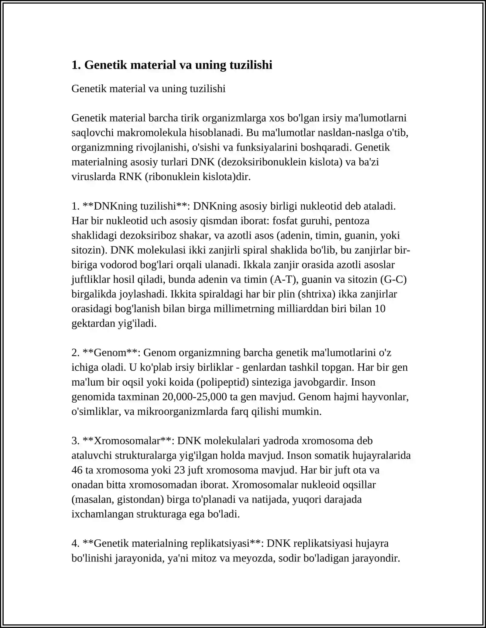 ODAM GENETIKASI VA TIBBIY GENETIKA 3