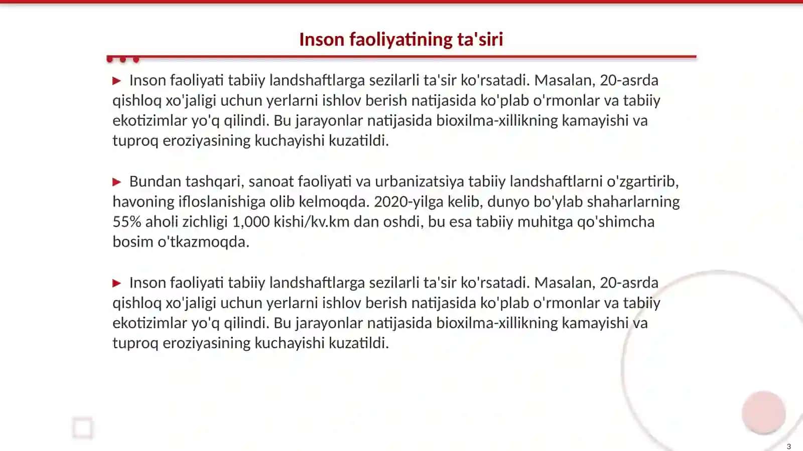 Inson va tabiiy landshaftlar 3
