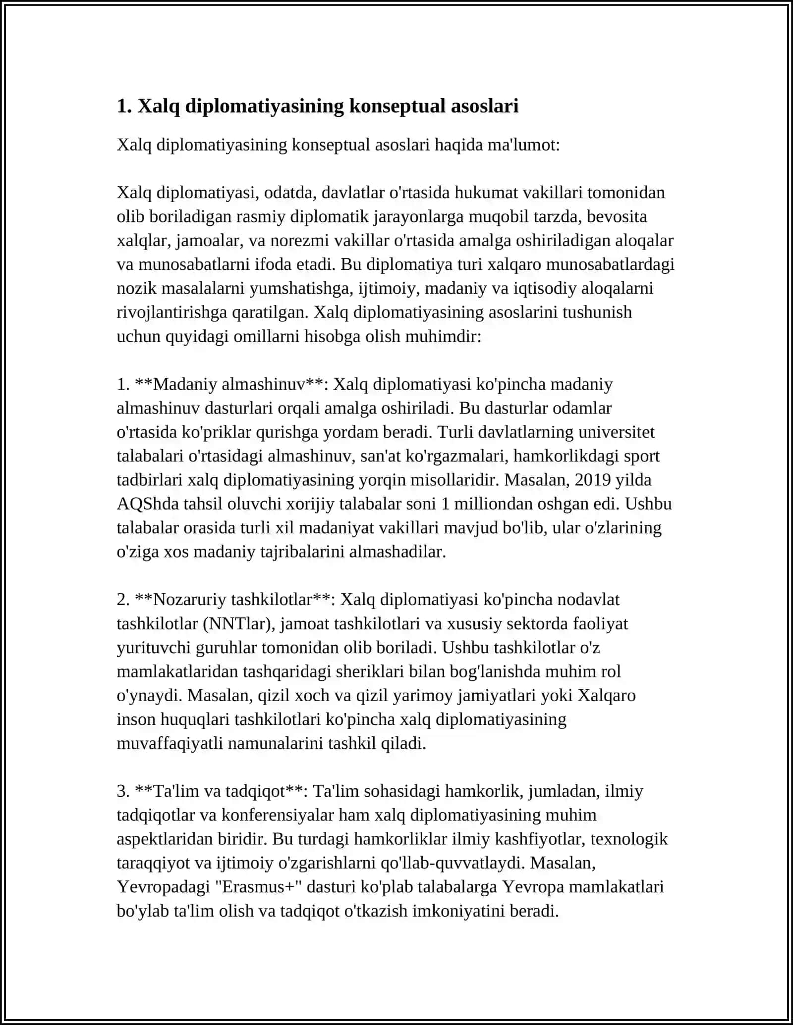 Xalqar munosabatlarda xalq diplomatiyasi 3