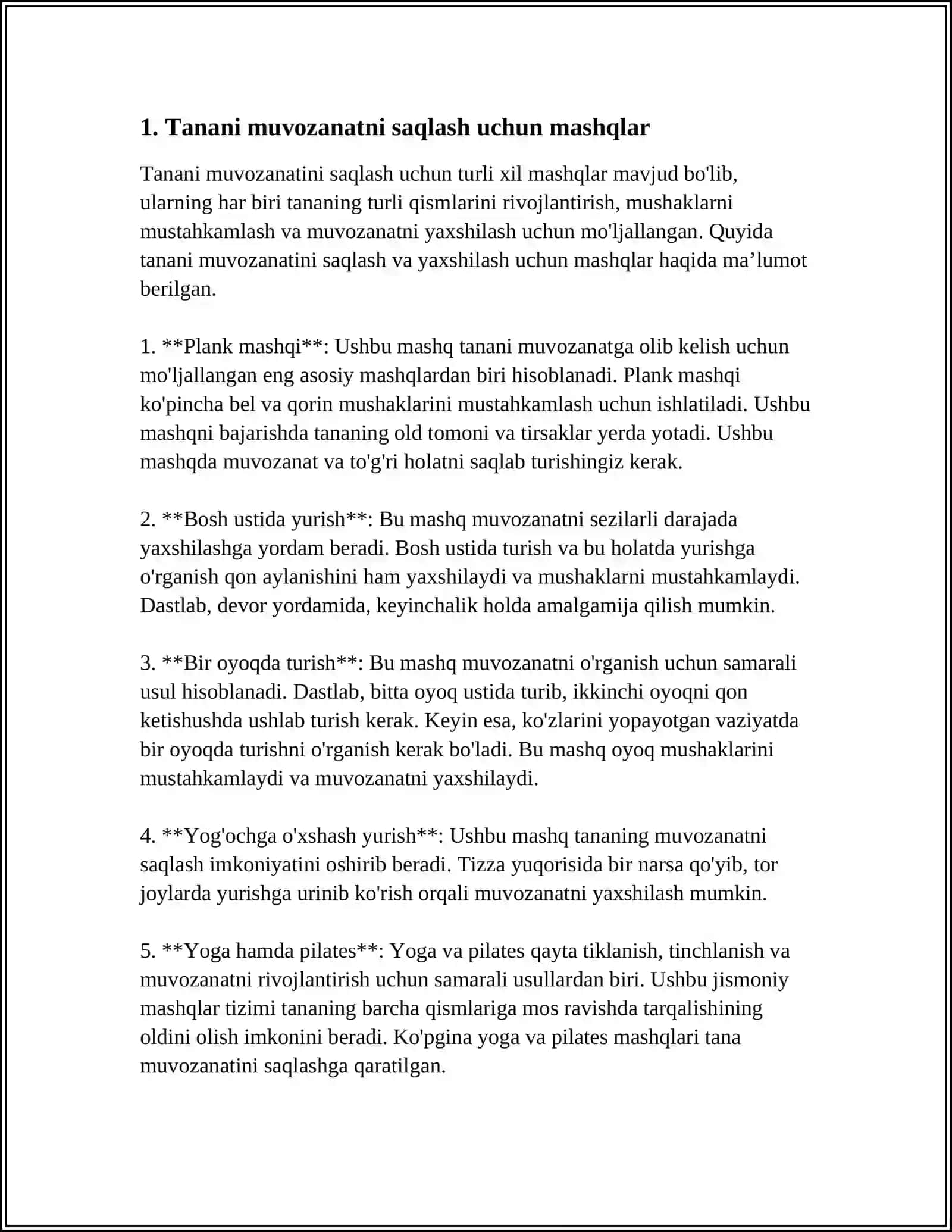 HARAKATLAR STATIKASINI TARBIYALOVCHI O‘YIN VA MASHQLAR 3