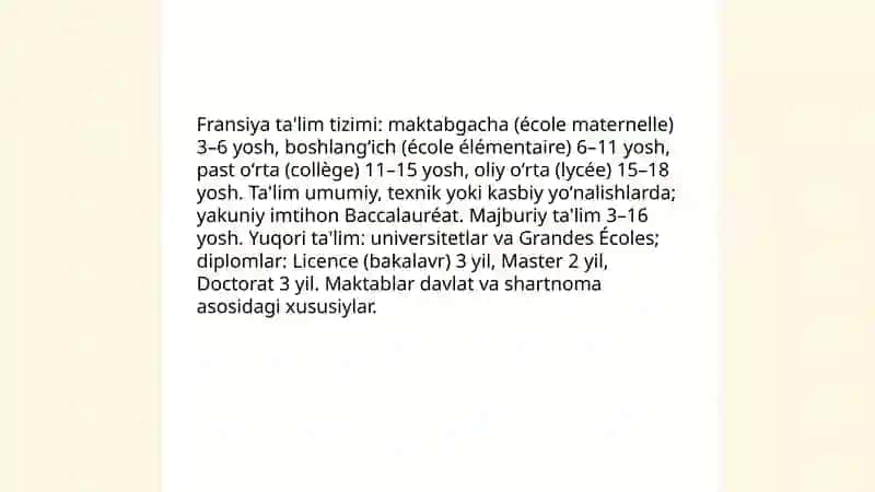 Fransiya talim tizimi 3