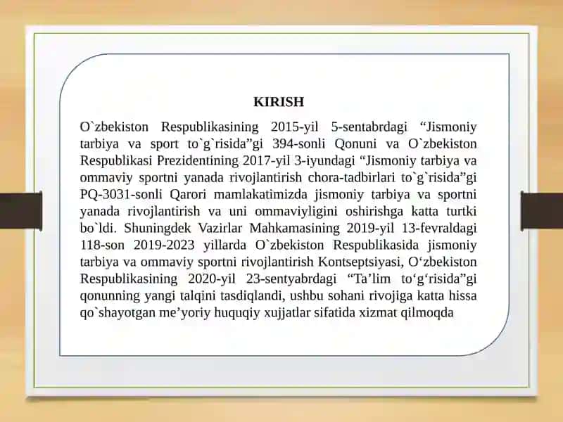Jismoniy tarbiya va sportni yana darvojlantirish 3