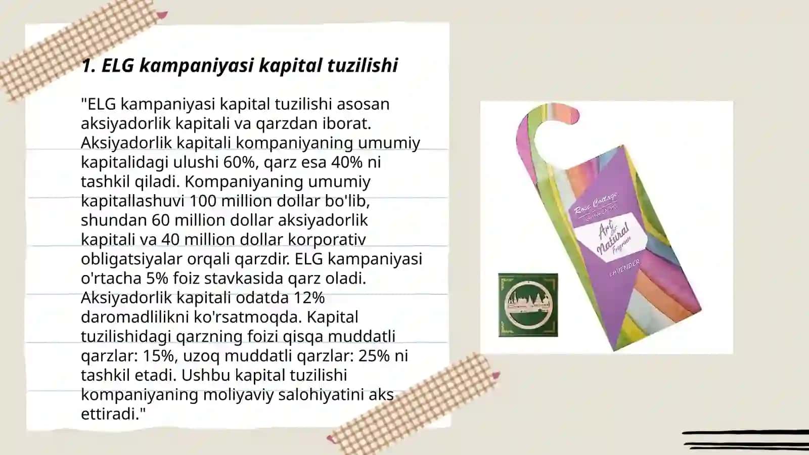 ELG kampaniyasi kapital tuzilishi 3