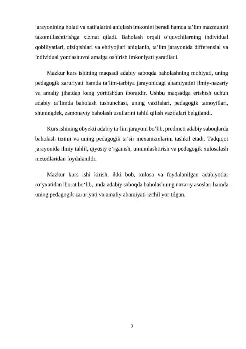ADABIY SABOQDA BAHO VA UNING PEDAGOGIK ZARURIYATI 3