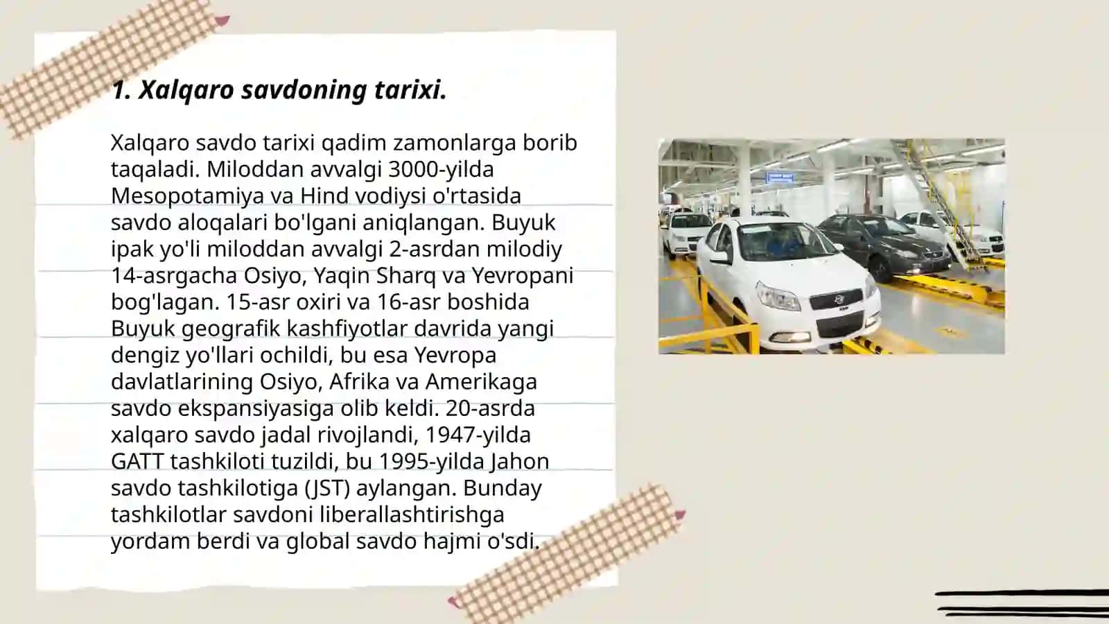 Xalqaro savdo va uning rivojlanish bosqichlari 3
