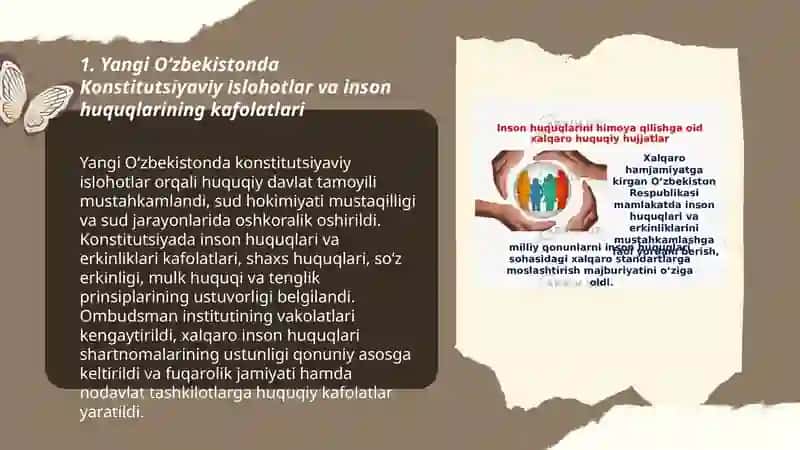 Yangi O‘zbekistonda inson haq-huquqlari va erkinliklari kafolatining yaratilishi 3