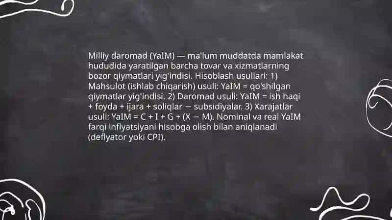 Milliy iqtisodiyot va uning makroiqtisodiy ko'rsatkichlari 3