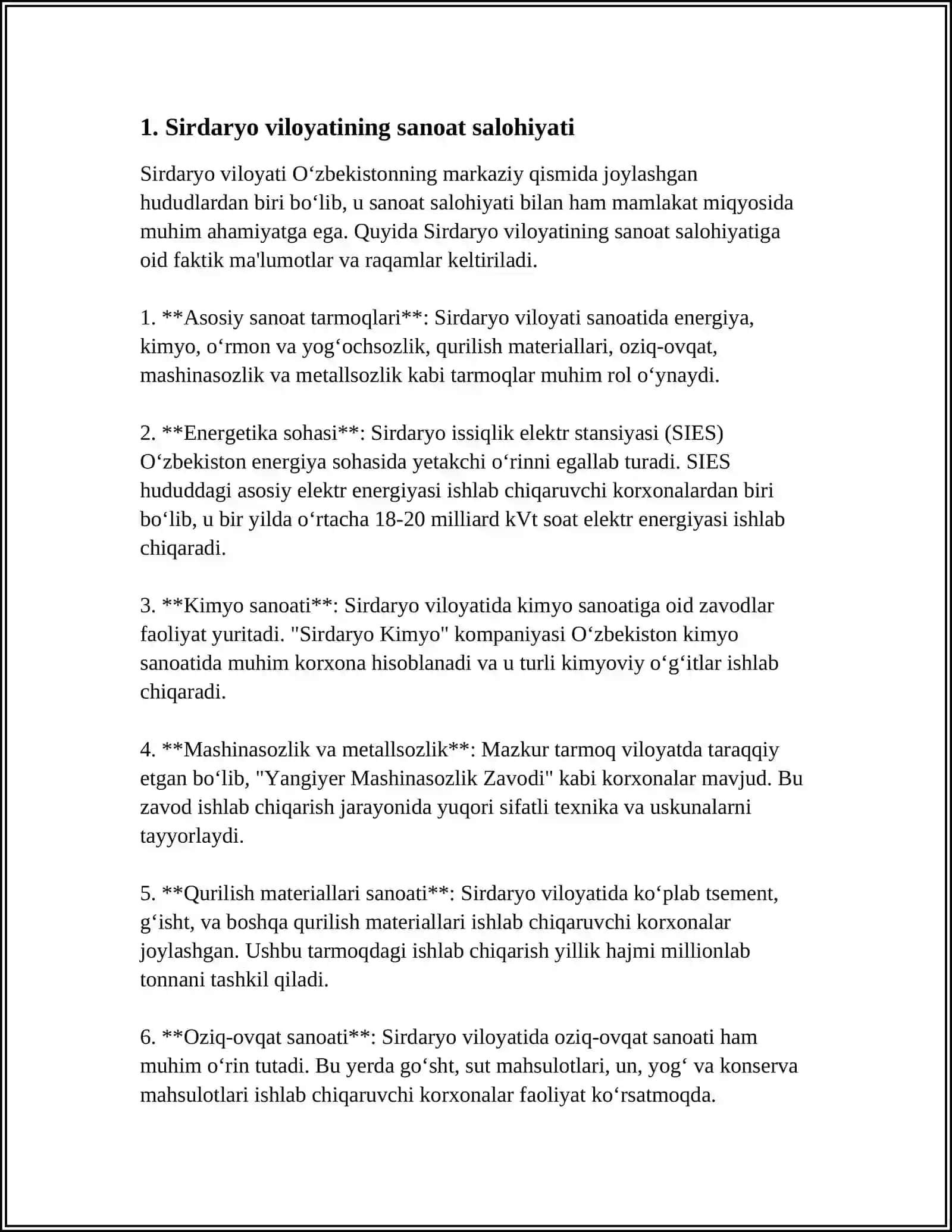 SIRDARYO VILOYATI INVESTITSIYA VA EKSPORT SALOHIYATI 3