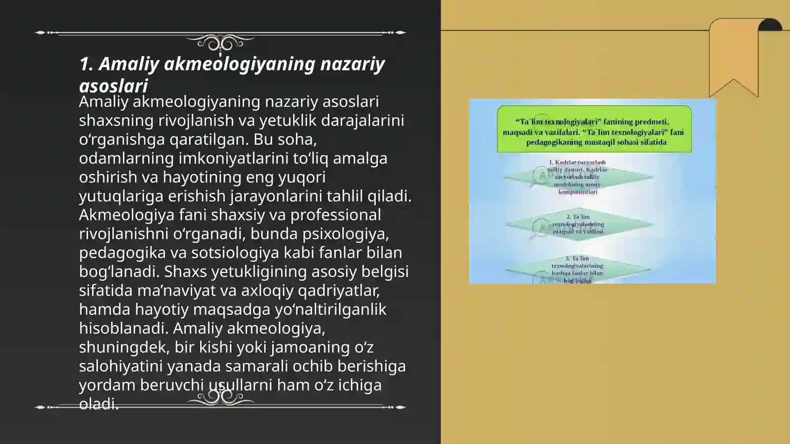 Amaliy akmeologiya predmeti va vazifalari 3