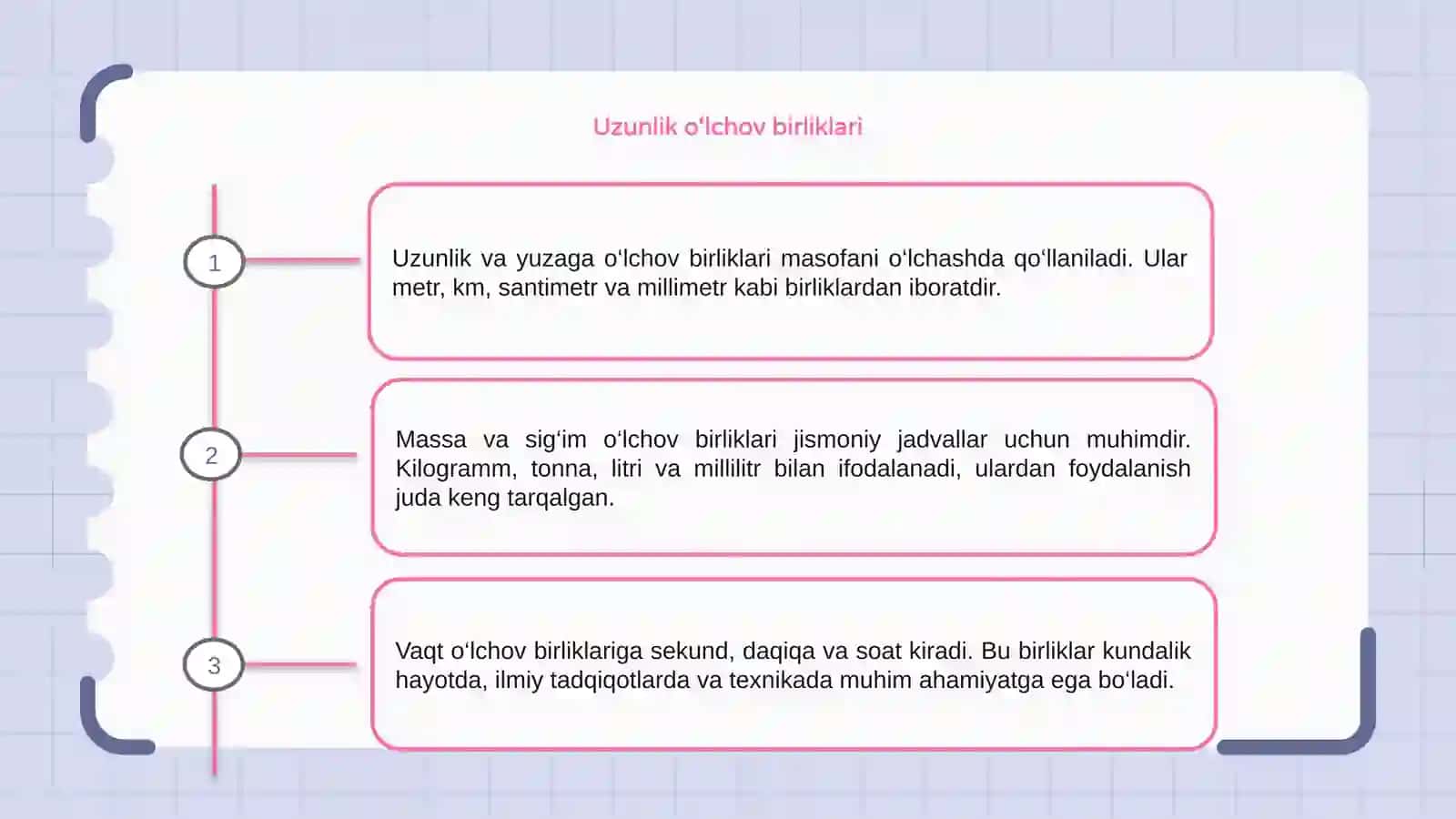 Uzunlik va yuza o‘lchov birliklari 3