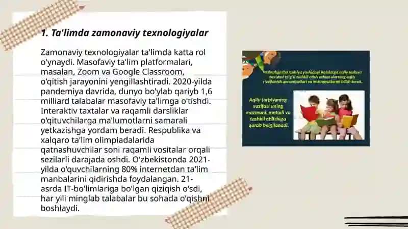 Ta'limda Zamonaviy Texnologiyalar 3