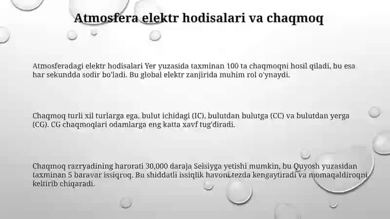 Tabiatdagi elektr hodisalar 3