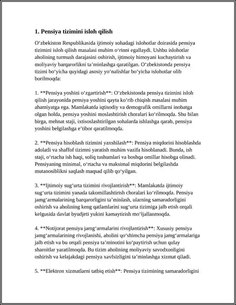 O‘zbekiston Respublikasida Ijtimoiy Sohadagi Islohotlar 3