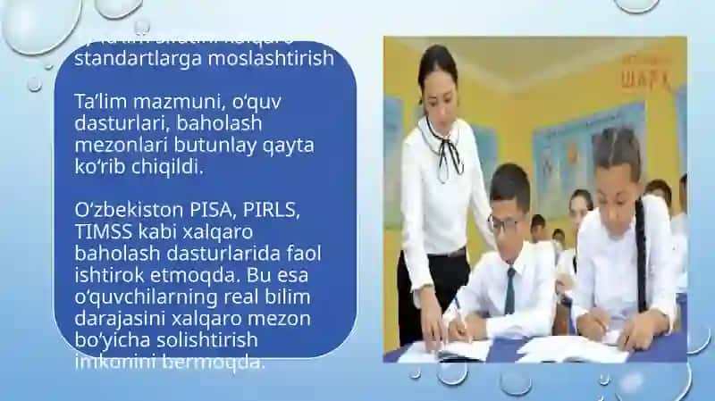 Yangi O‘zbekiston ta'lim sohasida amalga oshirilayotgan oʻzgarishlar 3