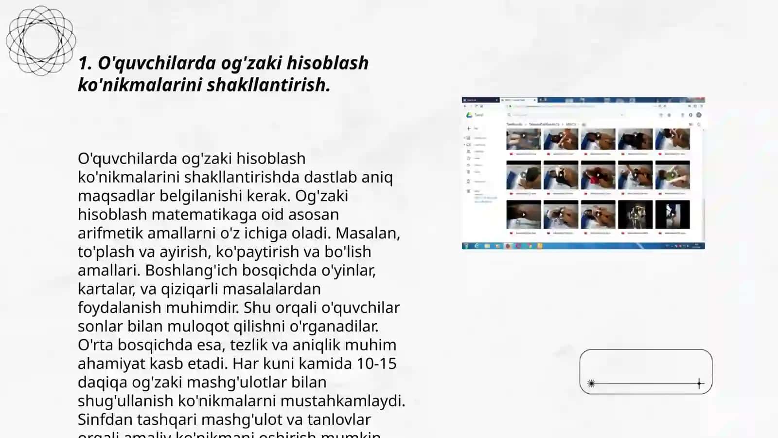 2-sinf oquvchilarida ogzaki va yozma hisoblashni shakllantirish metodlari 3