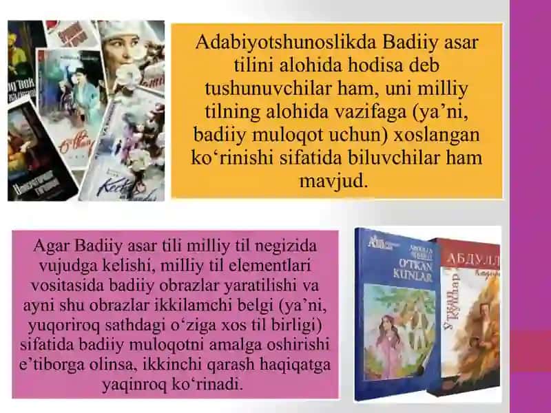 Badiiy asar tili, xususiyatlari (badiiy asarlar timsolida) 3
