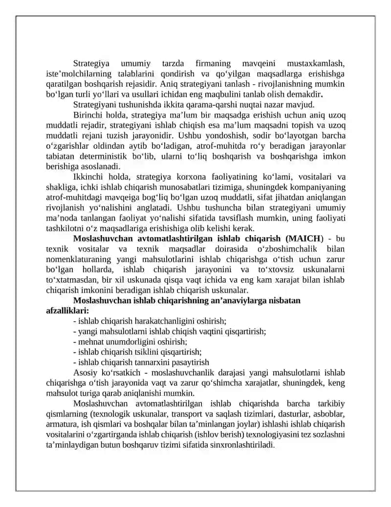Sanoat korxonalarini rivojlantirish strategiyasini shakllantirish 3