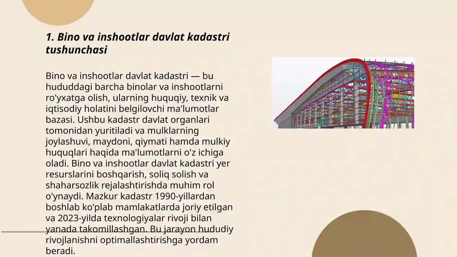 Bino va inshootlar davlat kadastri fanining paydo boʻlishi va rivojlanishi 3